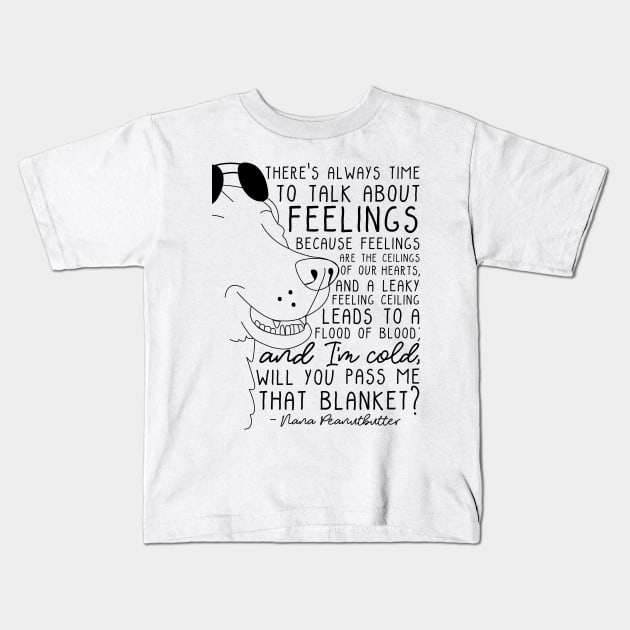 Leaky Feeling Ceiling (black) Kids T-Shirt by InsomniackDesigns